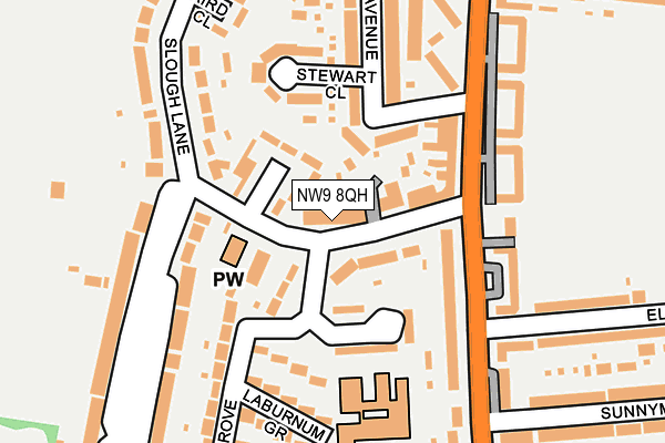 NW9 8QH map - OS OpenMap – Local (Ordnance Survey) NW9 8QH map - OS OpenMap – Local (Ordnance Survey)
