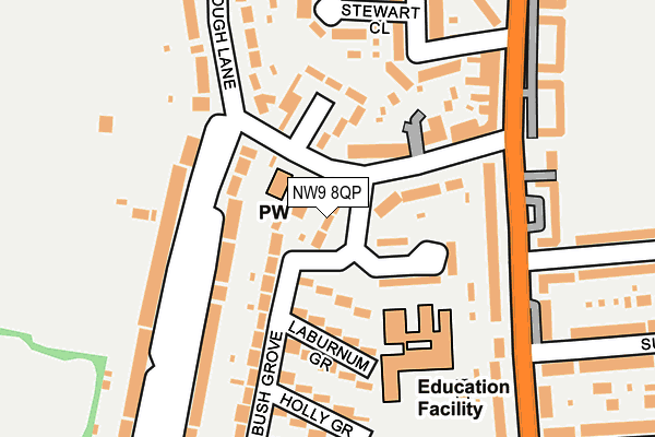 NW9 8QP map - OS OpenMap – Local (Ordnance Survey) NW9 8QP map - OS OpenMap – Local (Ordnance Survey)