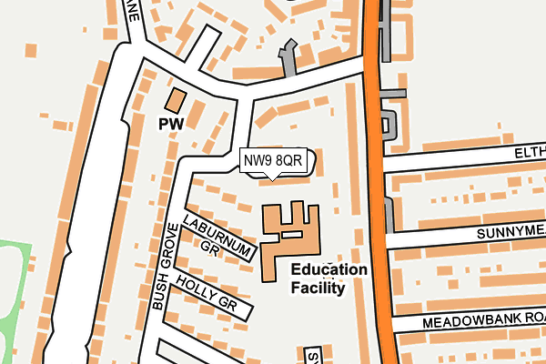 NW9 8QR map - OS OpenMap – Local (Ordnance Survey) NW9 8QR map - OS OpenMap – Local (Ordnance Survey)