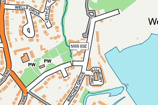 NW9 8SE map - OS OpenMap – Local (Ordnance Survey) NW9 8SE map - OS OpenMap – Local (Ordnance Survey)