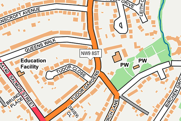 NW9 8ST map - OS OpenMap – Local (Ordnance Survey) NW9 8ST map - OS OpenMap – Local (Ordnance Survey)