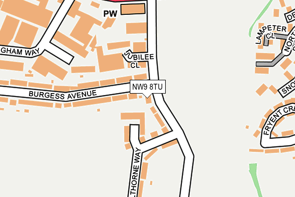 NW9 8TU map - OS OpenMap – Local (Ordnance Survey) NW9 8TU map - OS OpenMap – Local (Ordnance Survey)