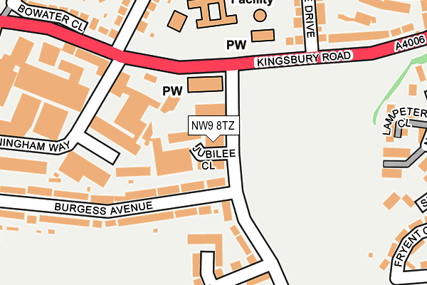 NW9 8TZ map - OS OpenMap – Local (Ordnance Survey) NW9 8TZ map - OS OpenMap – Local (Ordnance Survey)