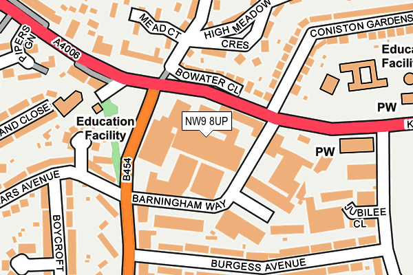 NW9 8UP map - OS OpenMap – Local (Ordnance Survey) NW9 8UP map - OS OpenMap – Local (Ordnance Survey)