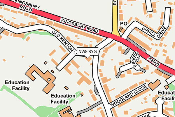 NW9 8YG map - OS OpenMap – Local (Ordnance Survey) NW9 8YG map - OS OpenMap – Local (Ordnance Survey)
