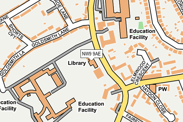 NW9 9AE map - OS OpenMap – Local (Ordnance Survey) NW9 9AE map - OS OpenMap – Local (Ordnance Survey)