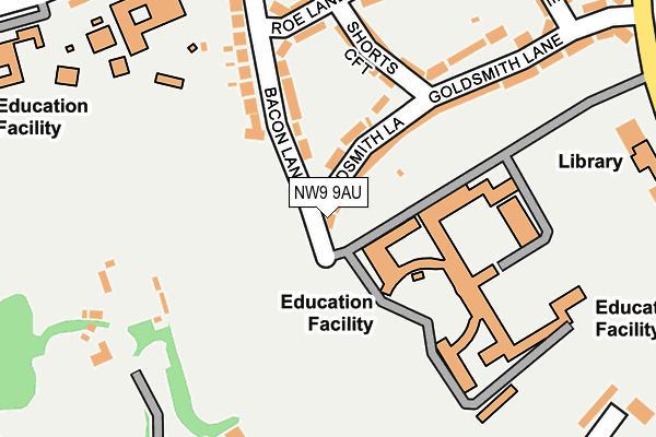 NW9 9AU map - OS OpenMap – Local (Ordnance Survey) NW9 9AU map - OS OpenMap – Local (Ordnance Survey)