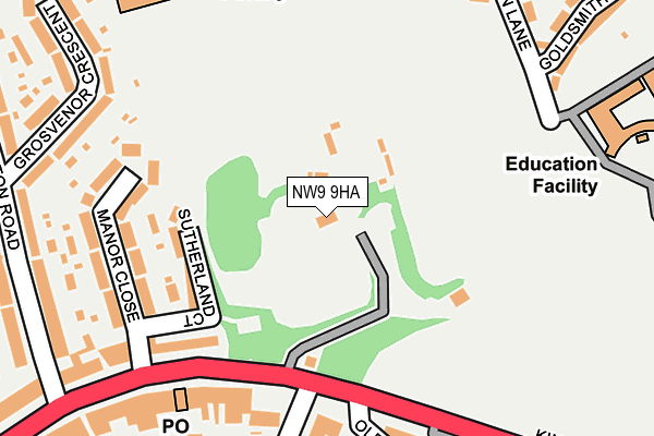 NW9 9HA map - OS OpenMap – Local (Ordnance Survey) NW9 9HA map - OS OpenMap – Local (Ordnance Survey)