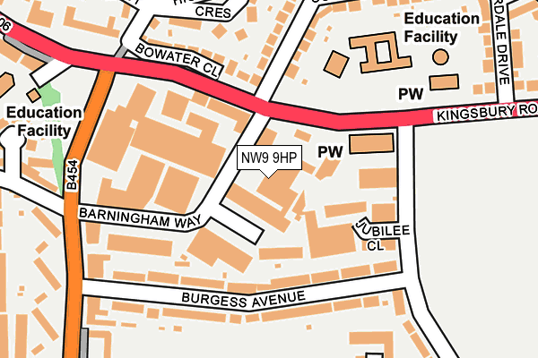 NW9 9HP map - OS OpenMap – Local (Ordnance Survey) NW9 9HP map - OS OpenMap – Local (Ordnance Survey)
