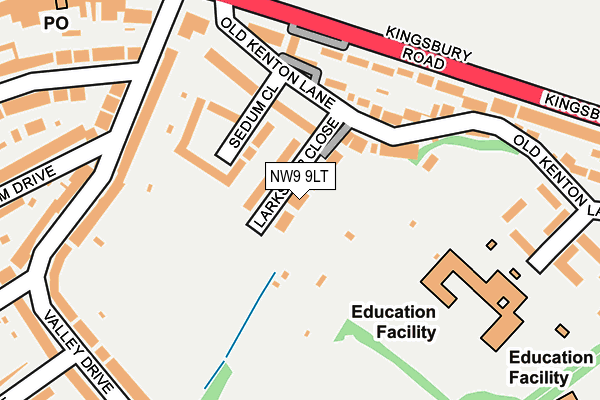 NW9 9LT map - OS OpenMap – Local (Ordnance Survey) NW9 9LT map - OS OpenMap – Local (Ordnance Survey)