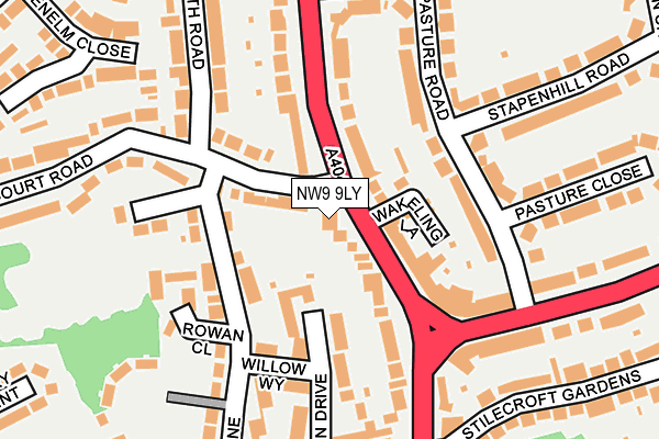 NW9 9LY map - OS OpenMap – Local (Ordnance Survey) NW9 9LY map - OS OpenMap – Local (Ordnance Survey)
