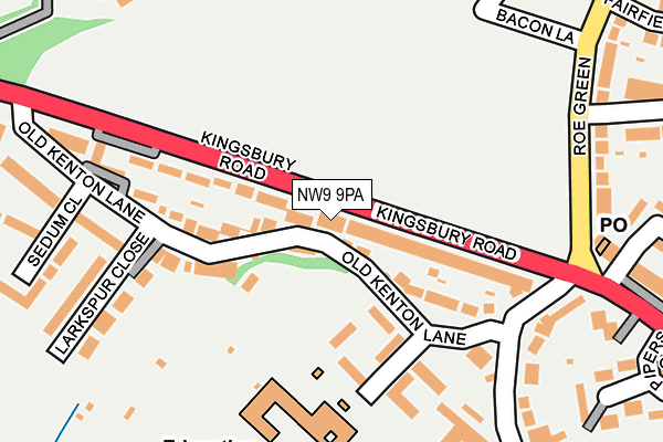 NW9 9PA map - OS OpenMap – Local (Ordnance Survey) NW9 9PA map - OS OpenMap – Local (Ordnance Survey)