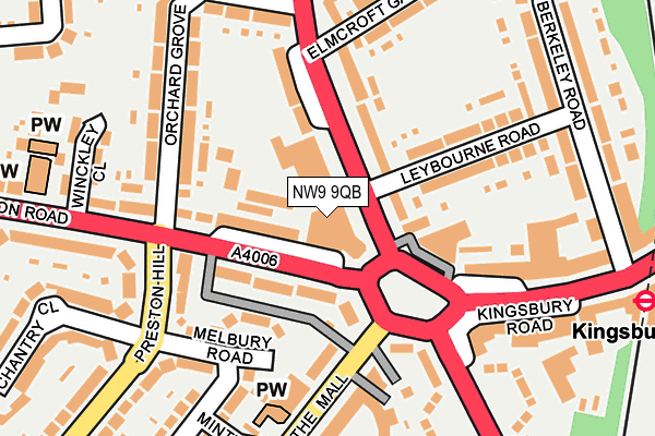 NW9 9QB map - OS OpenMap – Local (Ordnance Survey) NW9 9QB map - OS OpenMap – Local (Ordnance Survey)