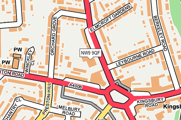 NW9 9QF map - OS OpenMap – Local (Ordnance Survey) NW9 9QF map - OS OpenMap – Local (Ordnance Survey)