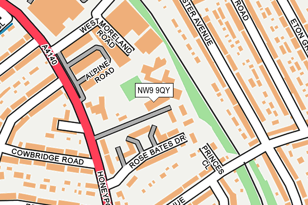 NW9 9QY map - OS OpenMap – Local (Ordnance Survey) NW9 9QY map - OS OpenMap – Local (Ordnance Survey)