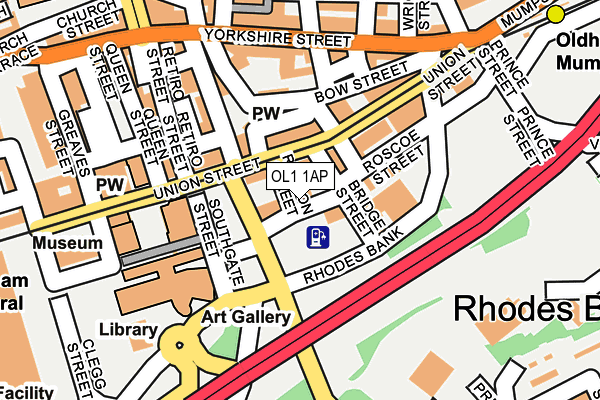 OL1 1AP map - OS OpenMap – Local (Ordnance Survey) OL1 1AP map - OS OpenMap – Local (Ordnance Survey)