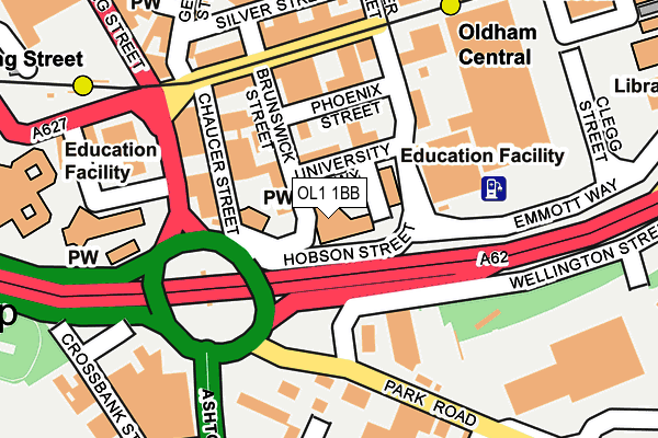 OL1 1BB map - OS OpenMap – Local (Ordnance Survey) OL1 1BB map - OS OpenMap – Local (Ordnance Survey)
