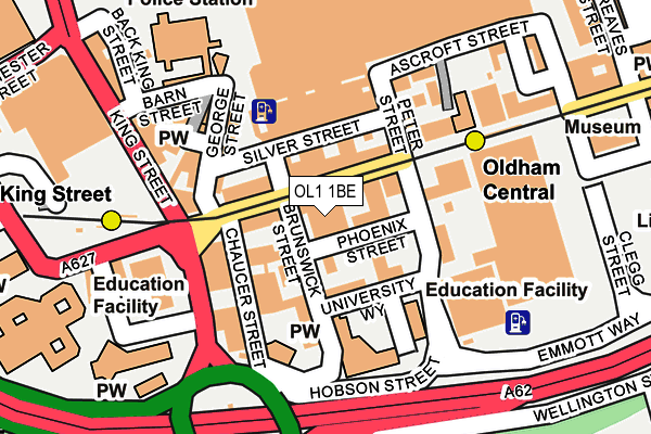 OL1 1BE map - OS OpenMap – Local (Ordnance Survey) OL1 1BE map - OS OpenMap – Local (Ordnance Survey)
