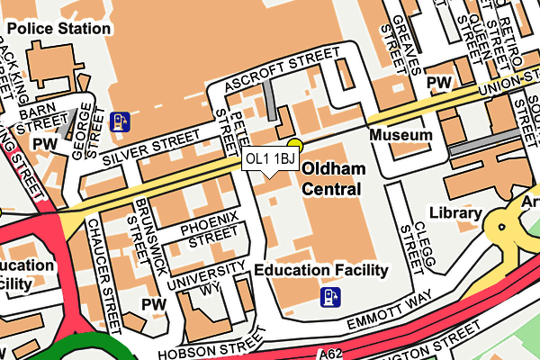 OL1 1BJ map - OS OpenMap – Local (Ordnance Survey) OL1 1BJ map - OS OpenMap – Local (Ordnance Survey)