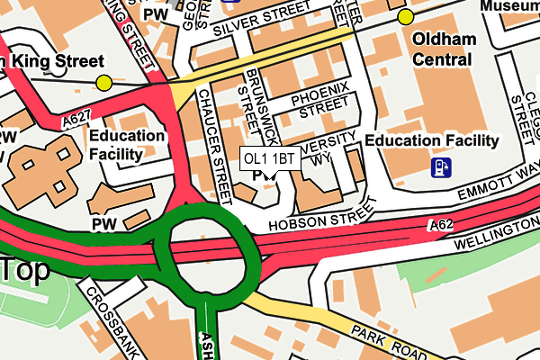 OL1 1BT map - OS OpenMap – Local (Ordnance Survey) OL1 1BT map - OS OpenMap – Local (Ordnance Survey)