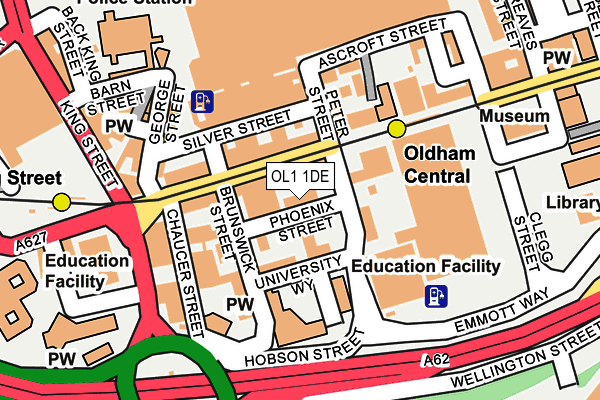 OL1 1DE map - OS OpenMap – Local (Ordnance Survey) OL1 1DE map - OS OpenMap – Local (Ordnance Survey)