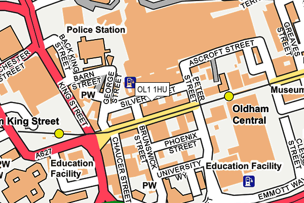 OL1 1HU map - OS OpenMap – Local (Ordnance Survey) OL1 1HU map - OS OpenMap – Local (Ordnance Survey)