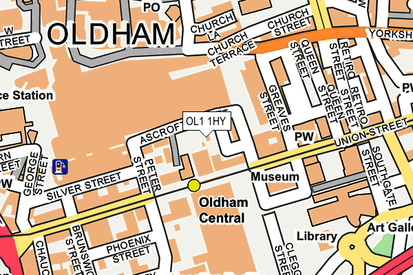 OL1 1HY map - OS OpenMap – Local (Ordnance Survey) OL1 1HY map - OS OpenMap – Local (Ordnance Survey)