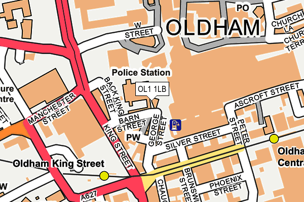 OL1 1LB map - OS OpenMap – Local (Ordnance Survey) OL1 1LB map - OS OpenMap – Local (Ordnance Survey)