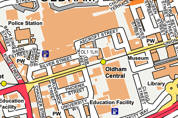 OL1 1LH map - OS OpenMap – Local (Ordnance Survey) OL1 1LH map - OS OpenMap – Local (Ordnance Survey)