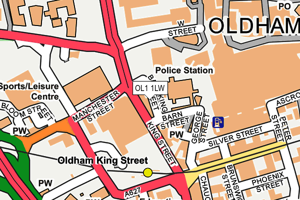 OL1 1LW map - OS OpenMap – Local (Ordnance Survey) OL1 1LW map - OS OpenMap – Local (Ordnance Survey)