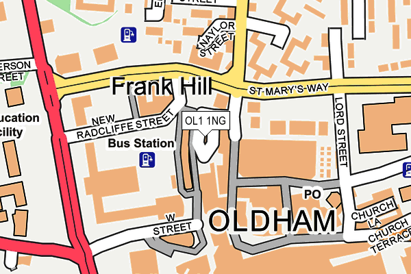 OL1 1NG map - OS OpenMap – Local (Ordnance Survey) OL1 1NG map - OS OpenMap – Local (Ordnance Survey)