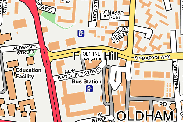 OL1 1NL map - OS OpenMap – Local (Ordnance Survey) OL1 1NL map - OS OpenMap – Local (Ordnance Survey)