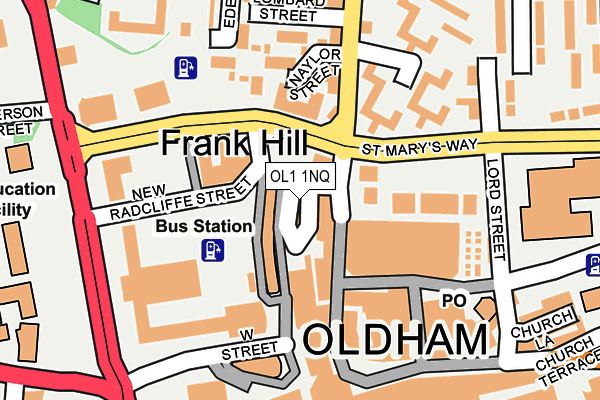 OL1 1NQ map - OS OpenMap – Local (Ordnance Survey) OL1 1NQ map - OS OpenMap – Local (Ordnance Survey)