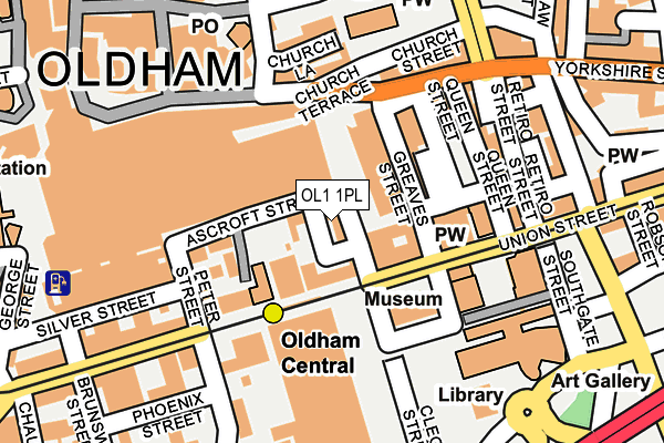 OL1 1PL map - OS OpenMap – Local (Ordnance Survey) OL1 1PL map - OS OpenMap – Local (Ordnance Survey)