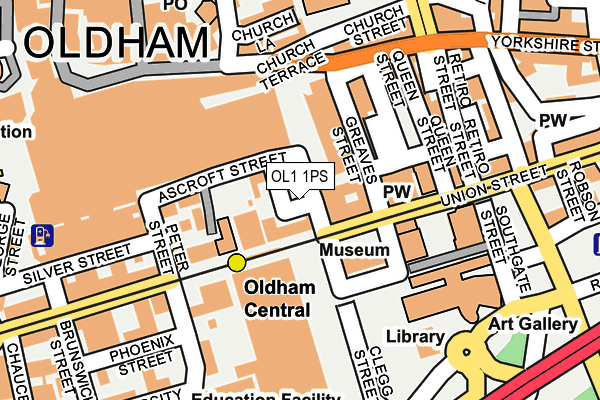 OL1 1PS map - OS OpenMap – Local (Ordnance Survey) OL1 1PS map - OS OpenMap – Local (Ordnance Survey)