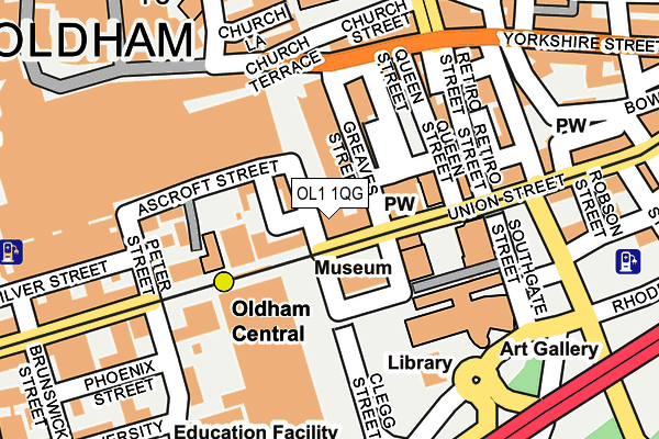 OL1 1QG map - OS OpenMap – Local (Ordnance Survey) OL1 1QG map - OS OpenMap – Local (Ordnance Survey)