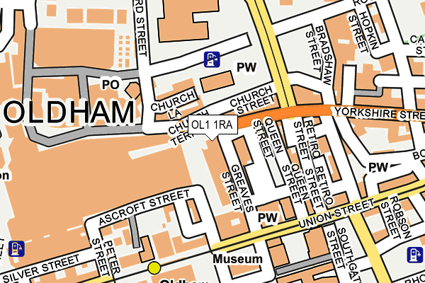 OL1 1RA map - OS OpenMap – Local (Ordnance Survey) OL1 1RA map - OS OpenMap – Local (Ordnance Survey)