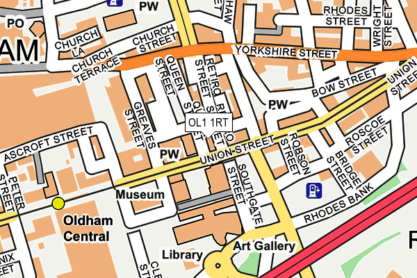 OL1 1RT map - OS OpenMap – Local (Ordnance Survey) OL1 1RT map - OS OpenMap – Local (Ordnance Survey)