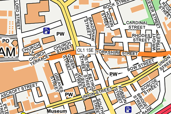 OL1 1SE map - OS OpenMap – Local (Ordnance Survey) OL1 1SE map - OS OpenMap – Local (Ordnance Survey)