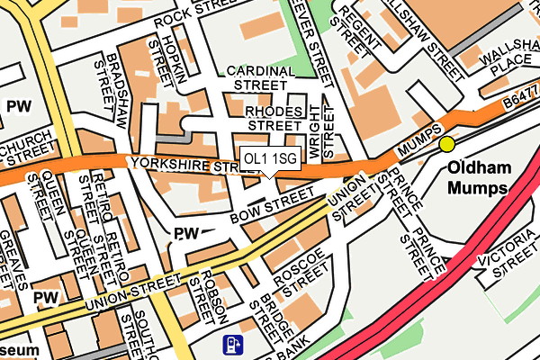 OL1 1SG map - OS OpenMap – Local (Ordnance Survey) OL1 1SG map - OS OpenMap – Local (Ordnance Survey)
