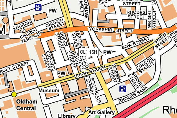 OL1 1SH map - OS OpenMap – Local (Ordnance Survey) OL1 1SH map - OS OpenMap – Local (Ordnance Survey)