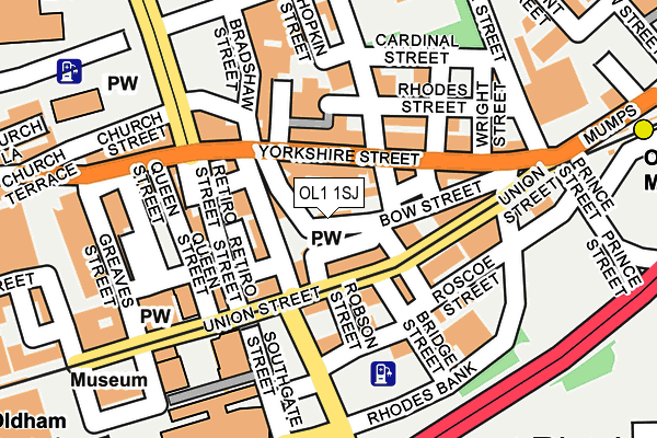 OL1 1SJ map - OS OpenMap – Local (Ordnance Survey) OL1 1SJ map - OS OpenMap – Local (Ordnance Survey)