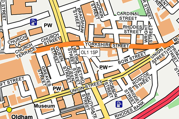OL1 1SP map - OS OpenMap – Local (Ordnance Survey) OL1 1SP map - OS OpenMap – Local (Ordnance Survey)
