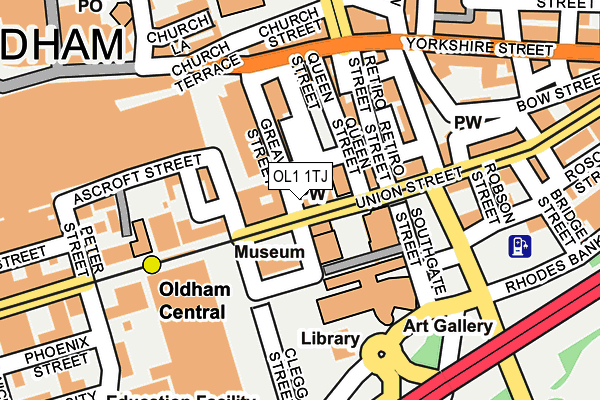 OL1 1TJ map - OS OpenMap – Local (Ordnance Survey) OL1 1TJ map - OS OpenMap – Local (Ordnance Survey)