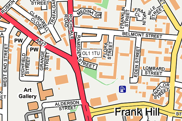 OL1 1TU map - OS OpenMap – Local (Ordnance Survey) OL1 1TU map - OS OpenMap – Local (Ordnance Survey)