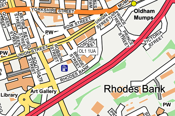 OL1 1UA map - OS OpenMap – Local (Ordnance Survey) OL1 1UA map - OS OpenMap – Local (Ordnance Survey)