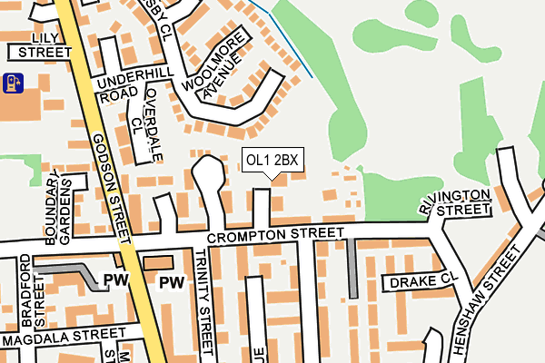 OL1 2BX map - OS OpenMap – Local (Ordnance Survey) OL1 2BX map - OS OpenMap – Local (Ordnance Survey)