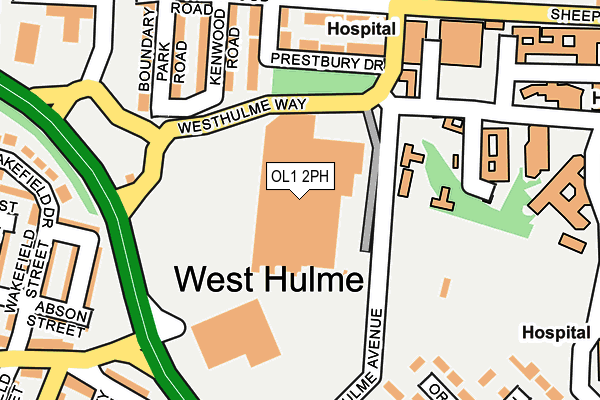 OL1 2PH map - OS OpenMap – Local (Ordnance Survey) OL1 2PH map - OS OpenMap – Local (Ordnance Survey)