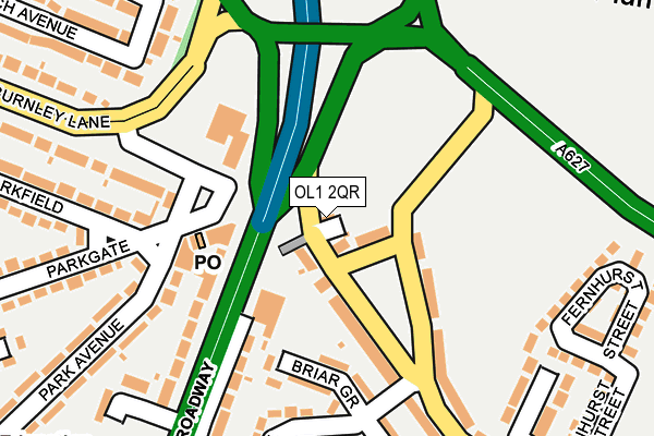 OL1 2QR map - OS OpenMap – Local (Ordnance Survey) OL1 2QR map - OS OpenMap – Local (Ordnance Survey)