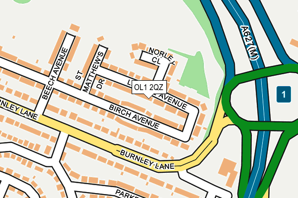 OL1 2QZ map - OS OpenMap – Local (Ordnance Survey) OL1 2QZ map - OS OpenMap – Local (Ordnance Survey)